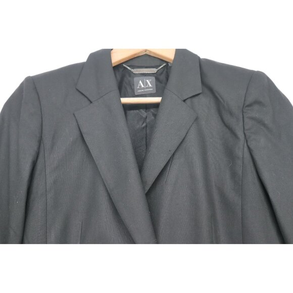 Armani Exchange Womens Black Single-Button Blazer Jacket With Front Pockets - Picture 7 of 13
